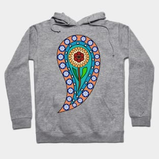 Traditional Persian Paisley (Bote Jeghe) Flower Hoodie